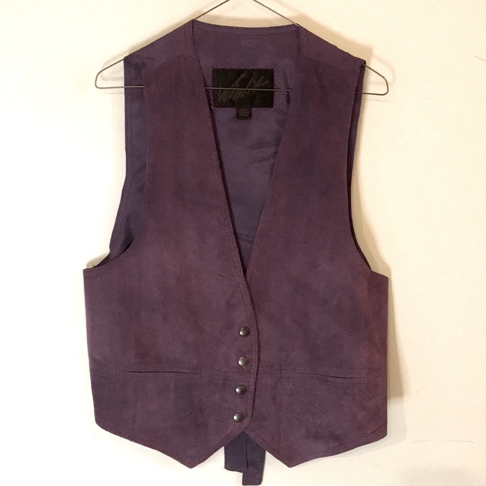 Winlit Four Snap Vest Two Pockets Suede Front 10